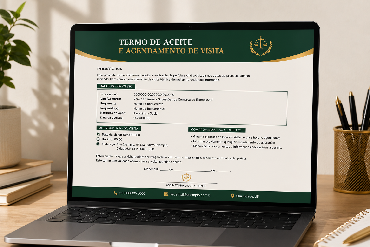 Termo de Aceite + Agendamento de Visita